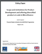 Scope and Limitations for Product Development and offering diversified product at scale in Microfinance